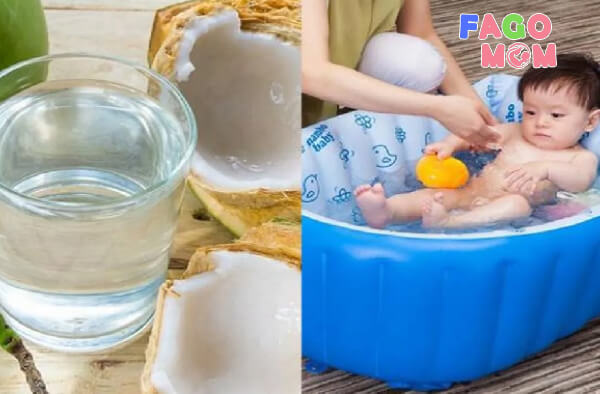 Hướng dẫn cách tắm cho trẻ sơ sinh bằng nước dừa