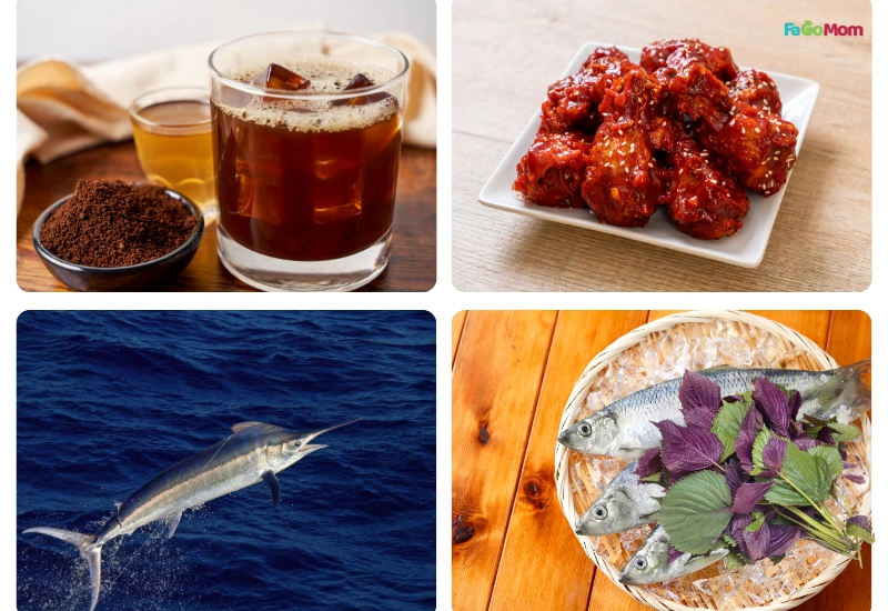 Thực phẩm cần hạn chế hoặc tránh khi cho con bú