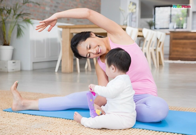 Giai đoạn sau (từ 6-8 tuần trở đi) tập Yoga, Pilates cho mẹ sau sinh
