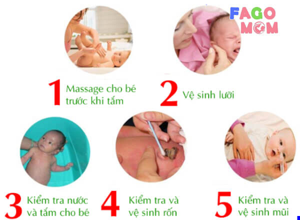 Các bước tắm cho trẻ sơ sinh