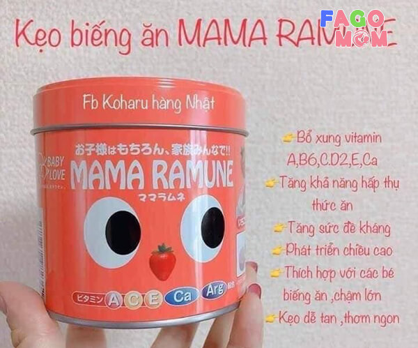 Tác dụng tuyệt vời của kẹo biếng ăn Mama Ramune Nhật Bản