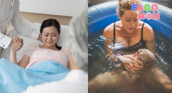 Sự khác nhau giữa sinh con truyền thống và sinh con dưới nước