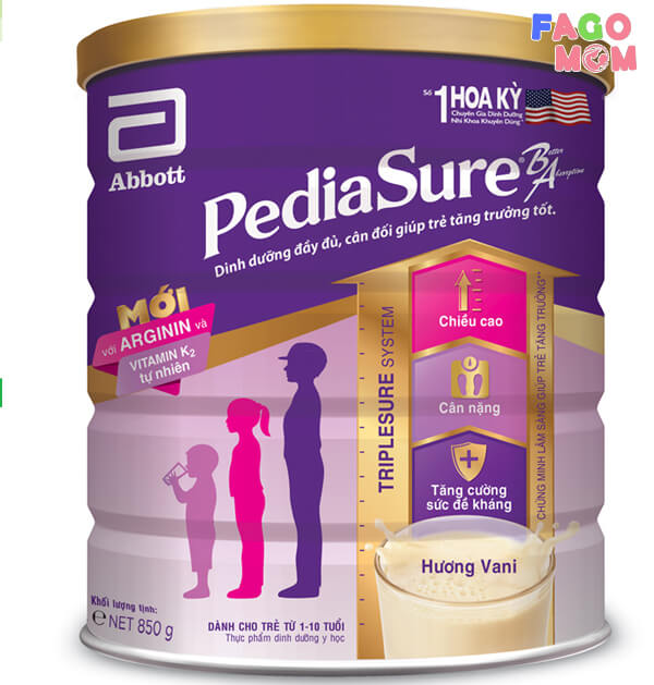 Sữa pedia Sure giúp trẻ hết biếng ăn tăng cân dễ dàng