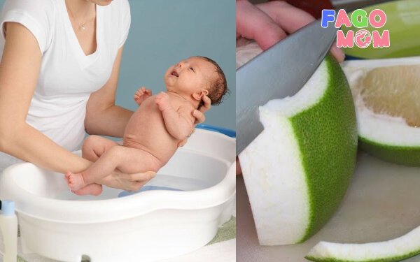 Sử dụng vỏ bưởi tắm cho trẻ sơ sinh